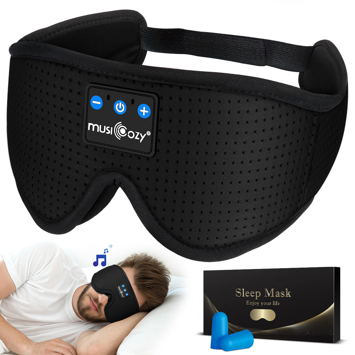 3D Wireless 5.2 Bluetooth Music Eye Mask Stereo Shading