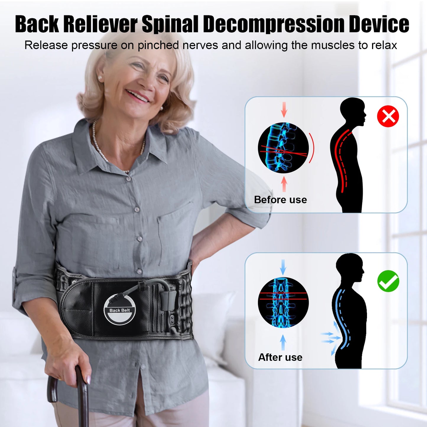 LumbaRelief Pro - Back Decompression & Pain Relief Belt