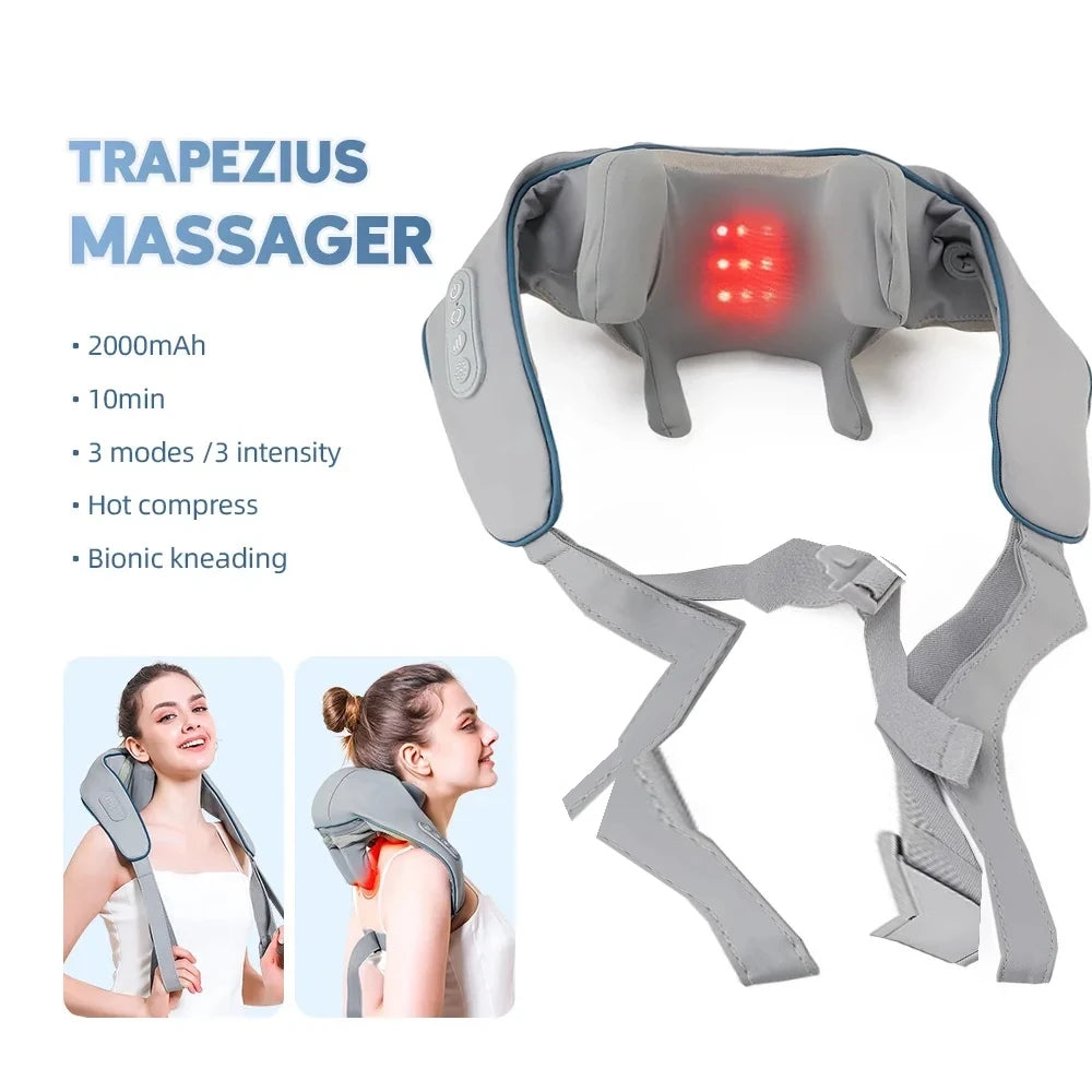 RelaxEase Wireless Neck & Back Massager